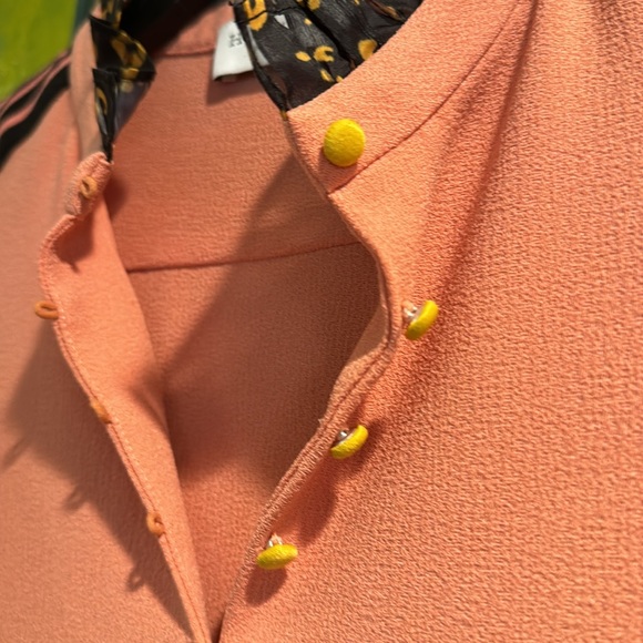 Hoffman Copenhagen Ava flutter sleeved button down blouse US 8 sized Euro 38 - Picture 4 of 12